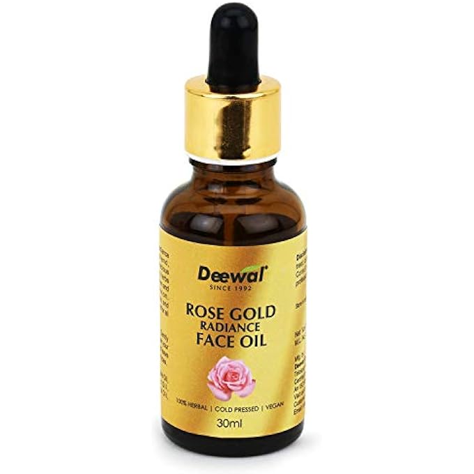 Deewal ROSE GOLD RADIANCE FACE OIL FOR MOISTURIZED, HEALTHY, DRY AND ACNE FREE SKIN FOR NATURAL GLOW, 30ML - Image 2